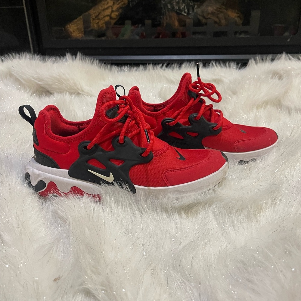 Nike React Kids Red and Black Sneakers
